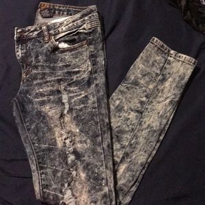 VIP Jeans Acid Wash Ripped Jeans